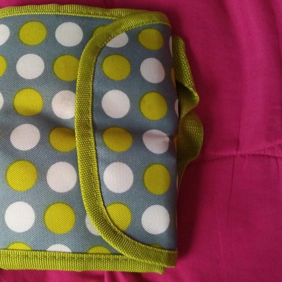 Polka dot foldable lunch bag - Picture 2 of 3
